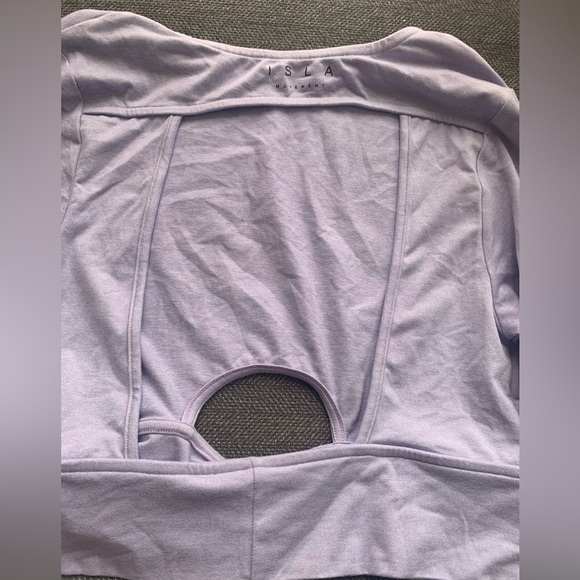 💜Lavender cropped long sleeve top. Size Large. NWT.💜 - Picture 10 of 11